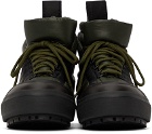 Dries Van Noten Green & Black Nylon Padded High-Top Sneakers