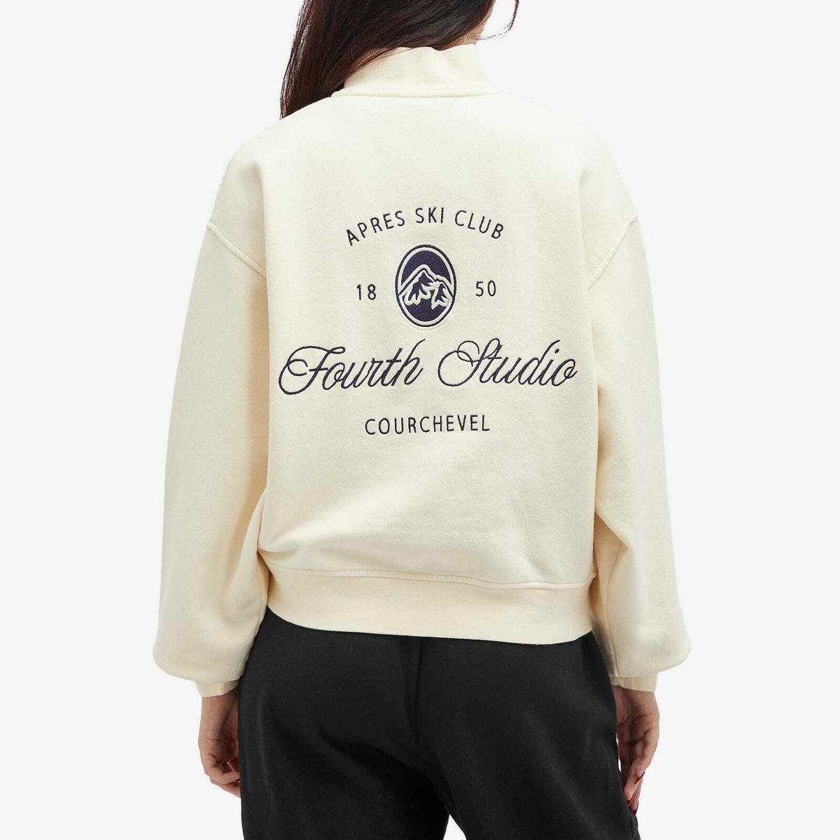 4th & Reckless Women's Jacques Quarter Zip Sweatshirt in Cream