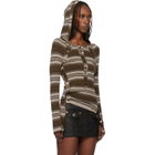 Miss Sixty Brown KNWLS Edition Striped Hoodie