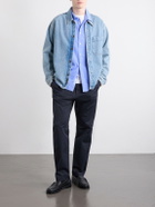 Barena - Straight-Leg Cotton-Blend Gabardine Trousers - Blue