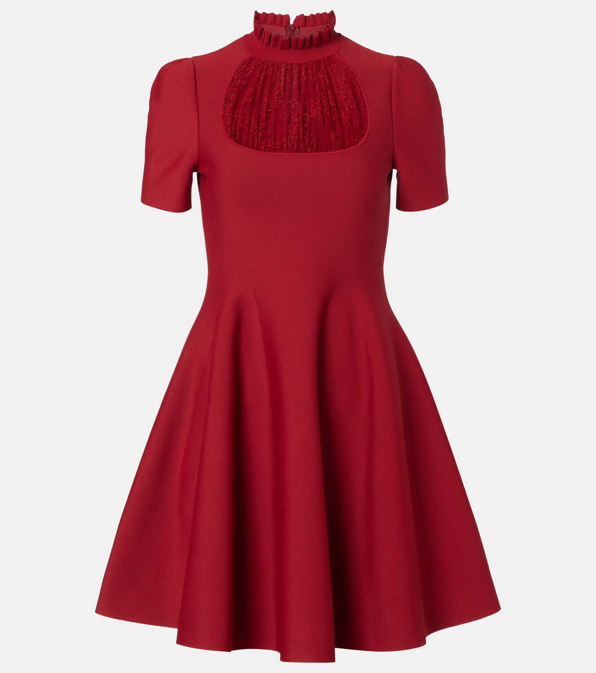 McQueen Lace-trimmed minidress