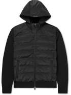 Herno Laminar - Niseko Panelled Quilted Knitted and Shell Hooded Down Jacket - Black