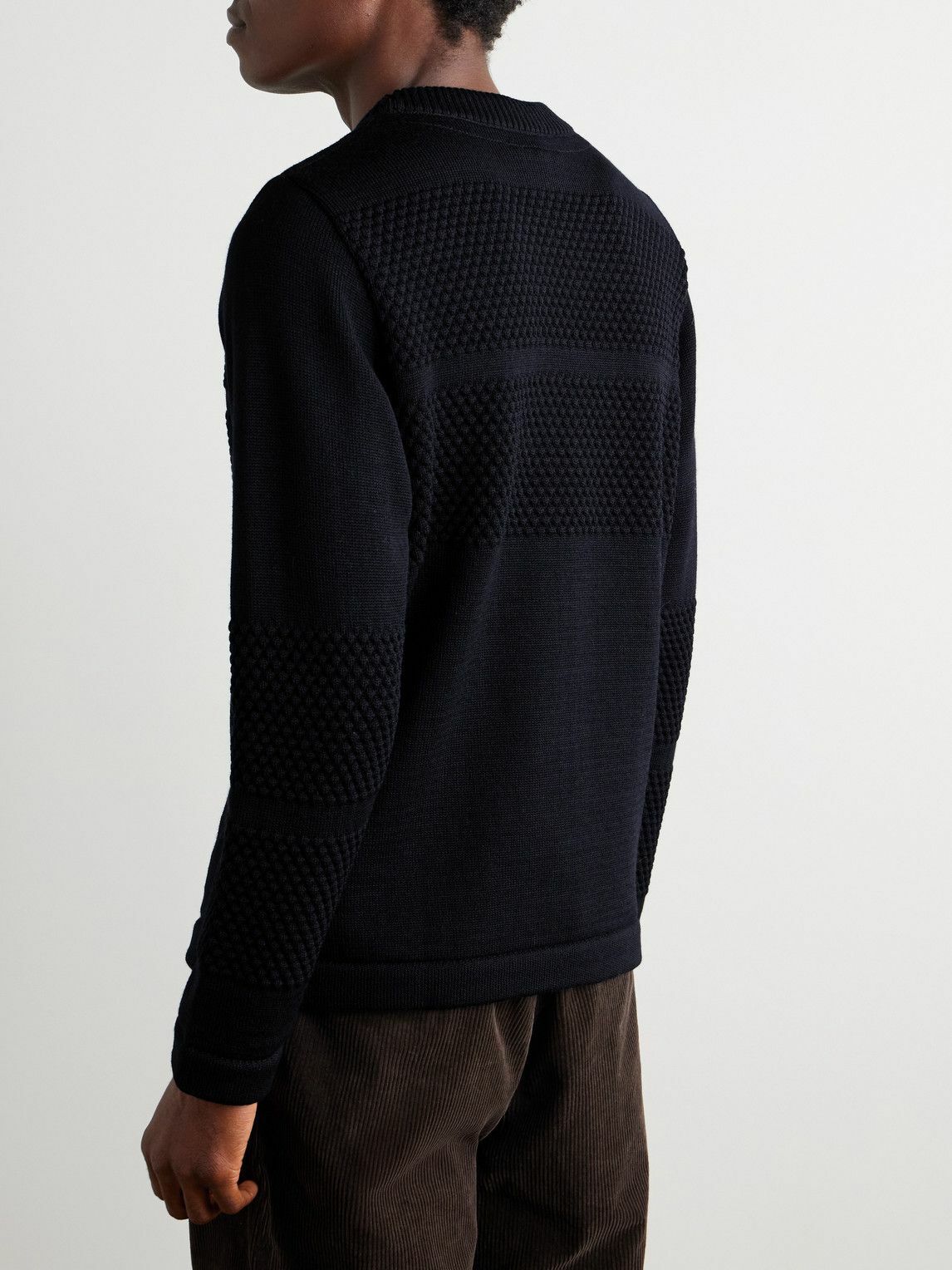 S.N.S. Herning - Fisherman Wool Rollneck Sweater - Blue