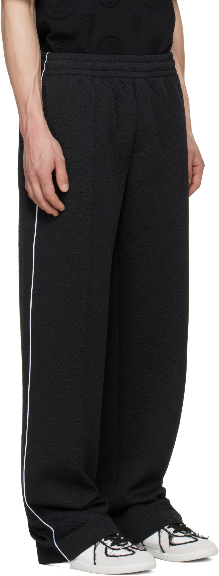 Casablanca Black Raised Monogram Track Pants