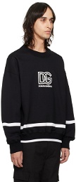Dolce & Gabbana Black Striped Sweatshirt