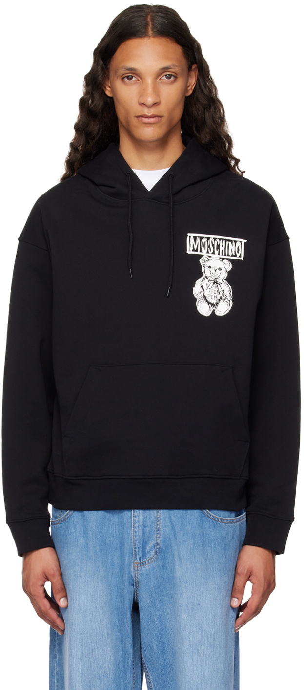 Moschino Black Teddy Bear Hoodie Moschino
