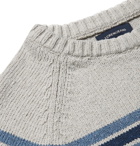 J.Crew - Striped Cotton-Blend Sweater - Light gray