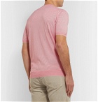 Kiton - Slim-Fit Striped Cotton T-Shirt - Red