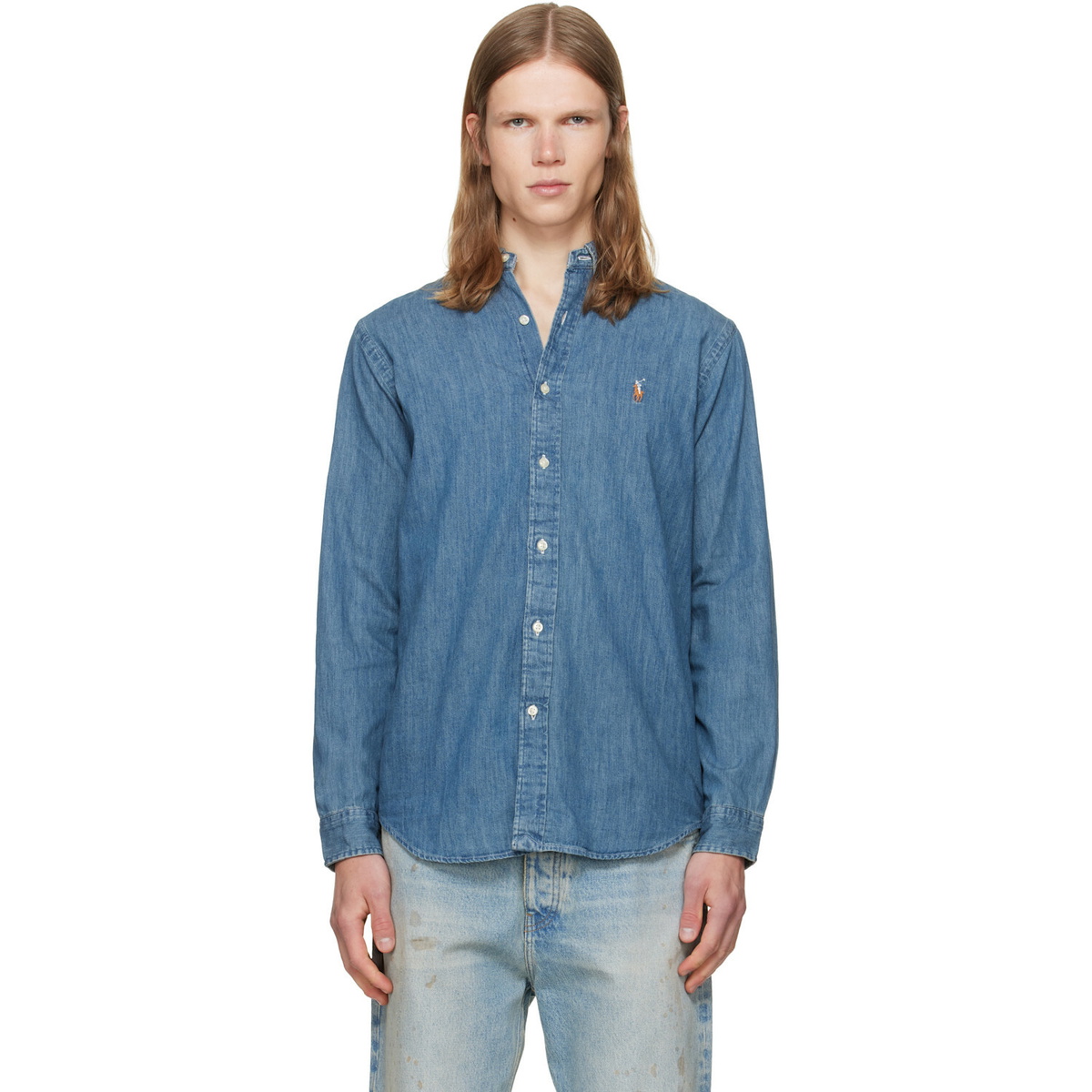 Polo Ralph Lauren Navy Classic Fit Denim Shirt