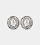 Alessandra Rich Crystal-embellished clip-on earrings