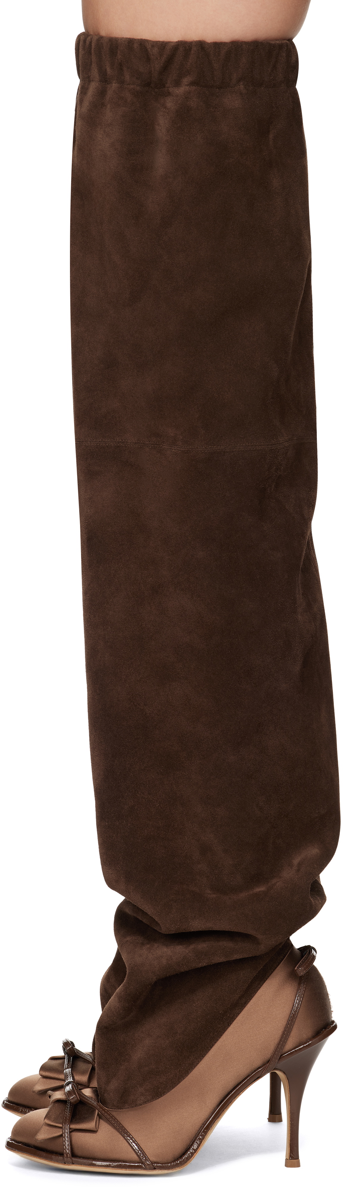 ALL-IN Brown Double Thigh High Tall Boots