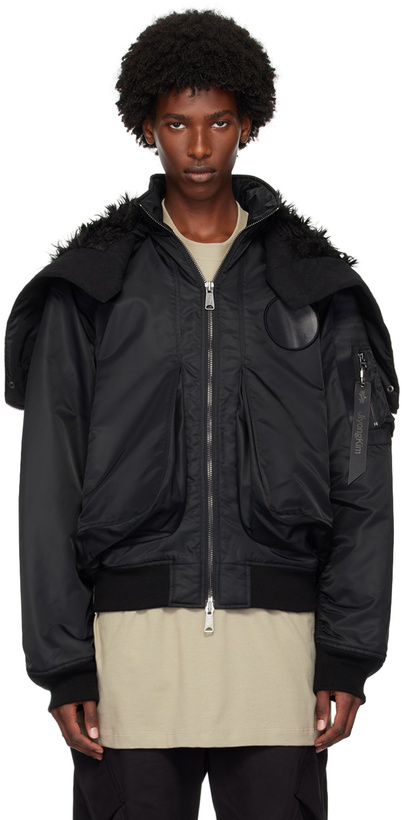 Photo: JiyongKim Black Alpha Industries Edition Bomber Jacket