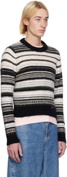 GANNI Black & White Stripe Sweater