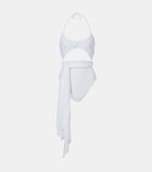 Alaïa Draped halterneck swimsuit