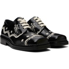 Simone Rocha Black Floral Lace Brogue Derbys