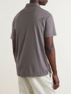 FEDELI - Cotton-Jersey Polo Shirt - Brown