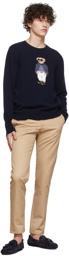 Ralph Lauren Purple Label Navy Polo Bear Sweater