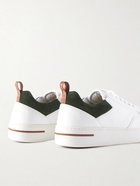 Loro Piana - Newport Suede-Trimmed Leather Sneakers - White