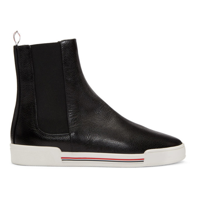 Photo: Thom Browne Black Chelsea Sneaker Boots