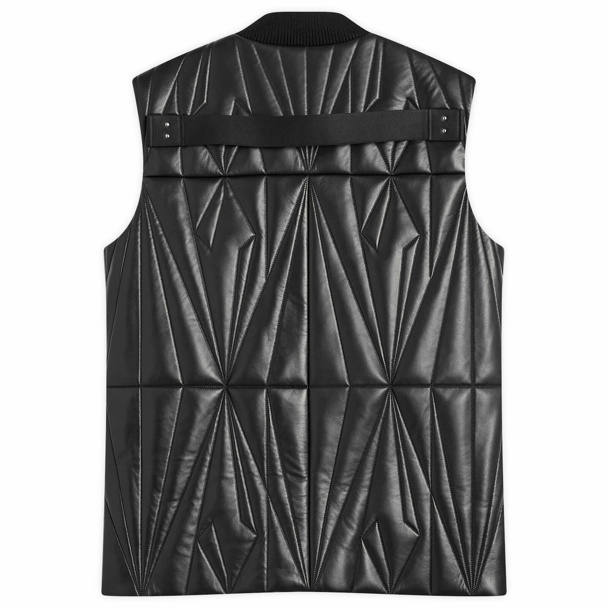 Rick Owens x Moncler Geocamo Flight Leather Vest in Black