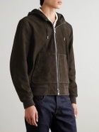 Mr P. - Suede Hoodie - Brown
