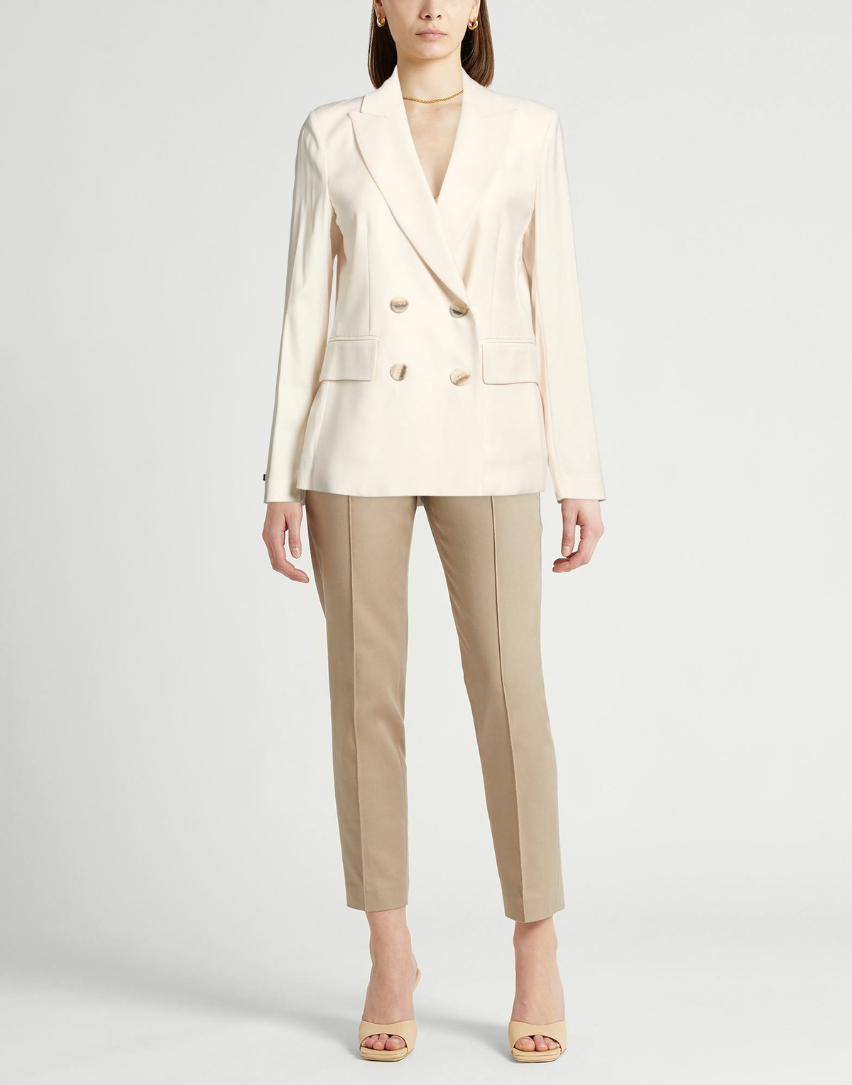 Peserico Womens Blazer Cream