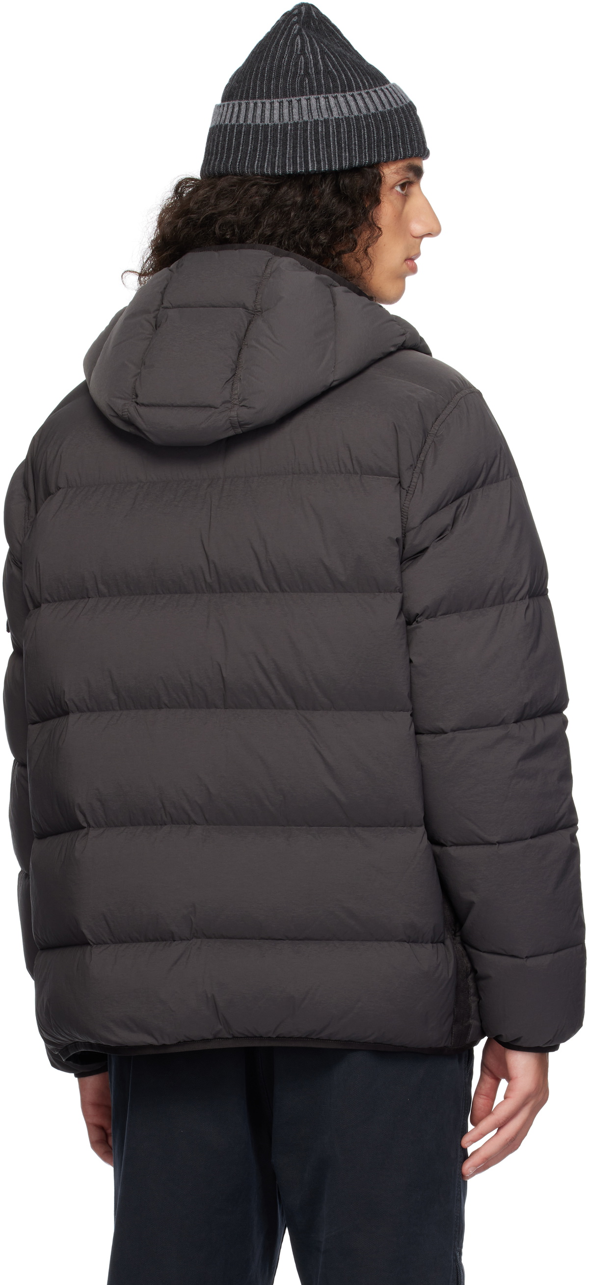 Stone Island Black 43128 Seamless Tunnel Nylon Down Jacket