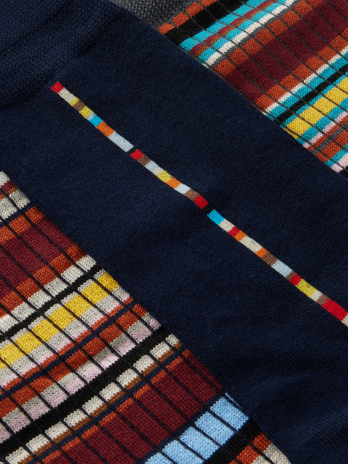 Paul Smith - Pack of Three Striped Cotton-Blend Socks