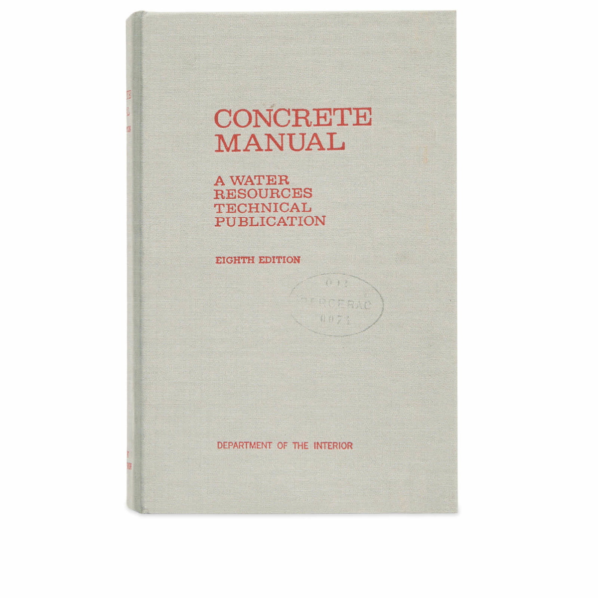 Puebco Empty Book Storage Box - Concrete Manual in Light Grey 