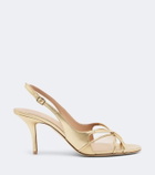 Malone Souliers Petra leather and mesh slingback sandals