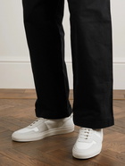 Common Projects - Bball Suede-Trimmed Leather Sneakers - White