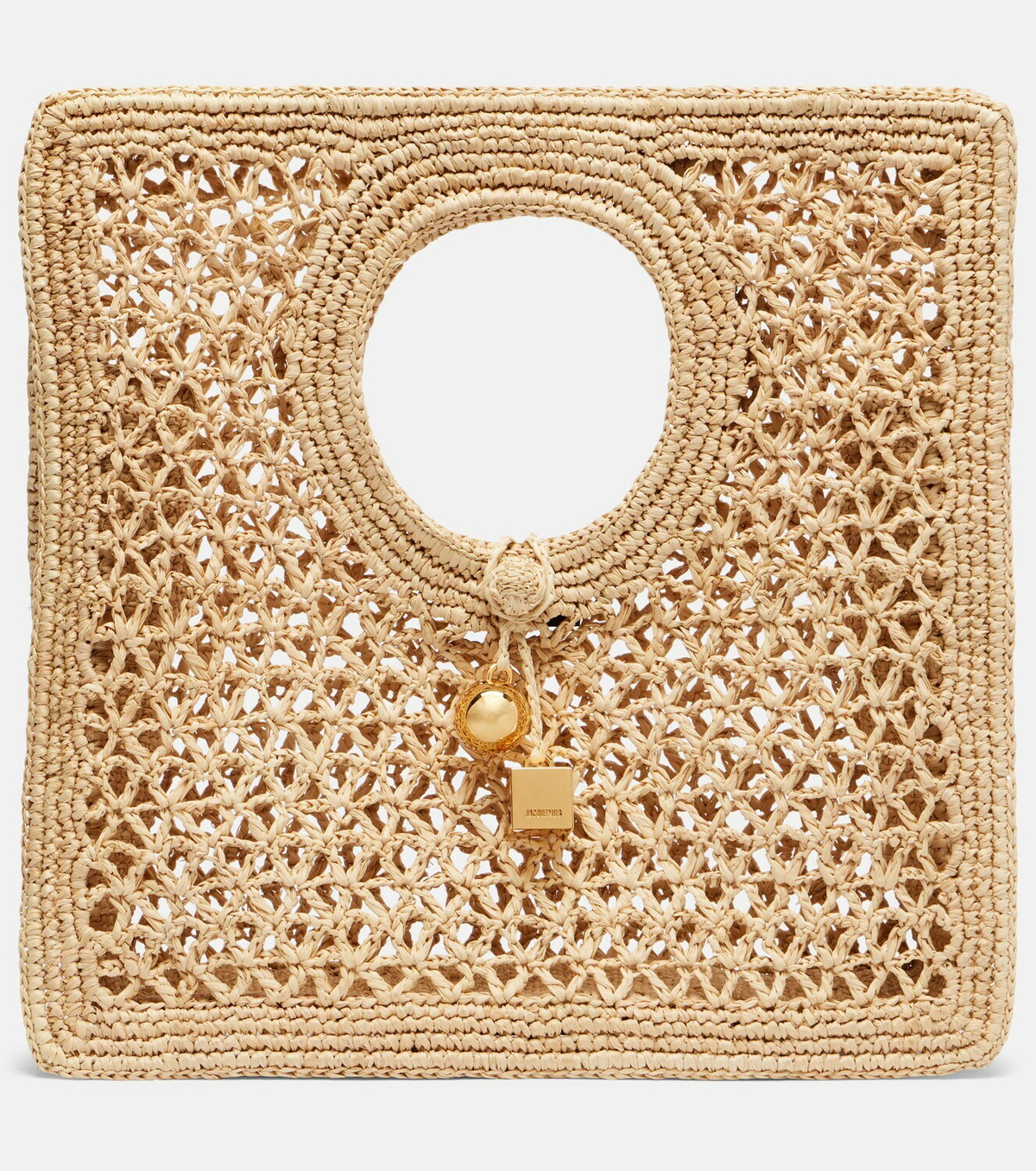 Jacquemus Spiaggia Small raffia tote bag