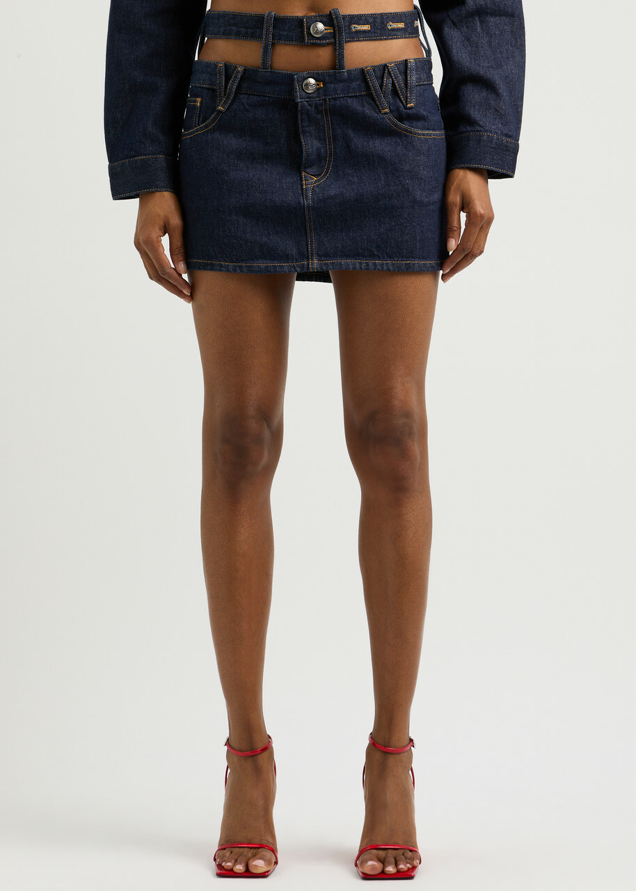 Vivienne Westwood Cut-out Denim Mini Skirt Indigo Vivienne