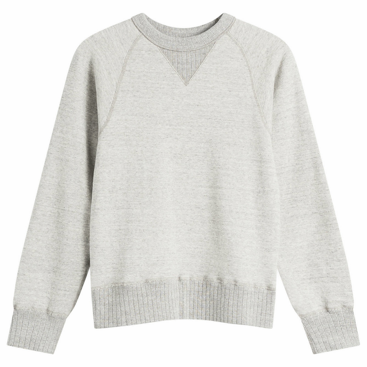 Beams Boy Women's Rib Crewneck Sweatshirt in T.Grey