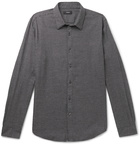 Theory - Irving Houndstooth Cotton Shirt - Gray