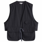 Engineered Garments Men's Fowl Vest in Dark Navy Tropical Wool