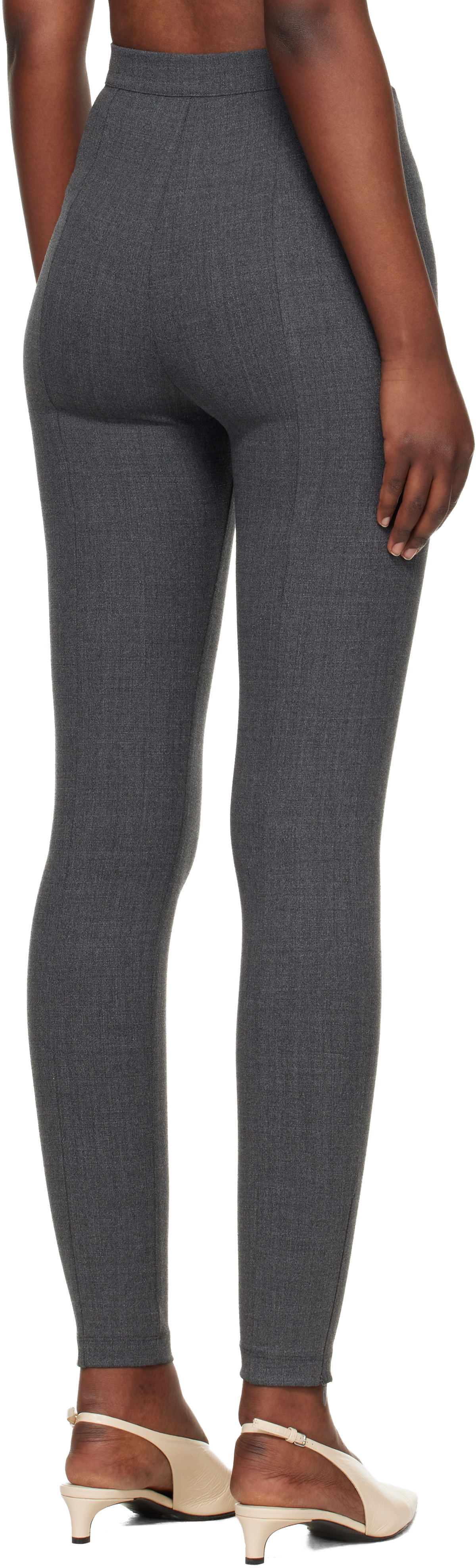 Jil Sander Gray Trouser Leggings
