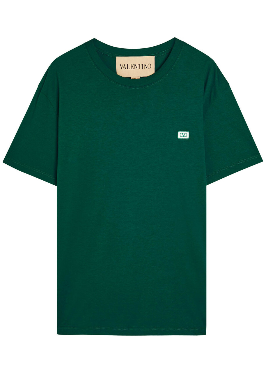 Tシャツ・カットソー VALENTINO FW25 Green cotton t-shirt (7B3MG24Y9GL AKM) Printed T-shirt | Valentino | OTTODISANPIETRO