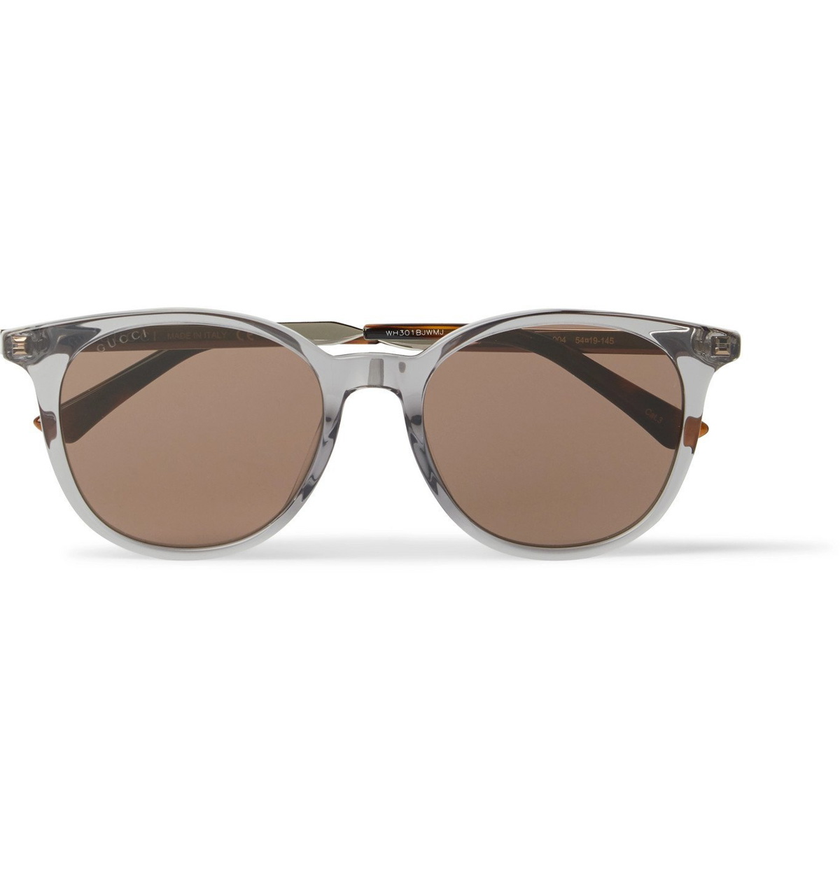 Gucci Round-Frame Acetate Silver-Tone Sunglasses - Gucci