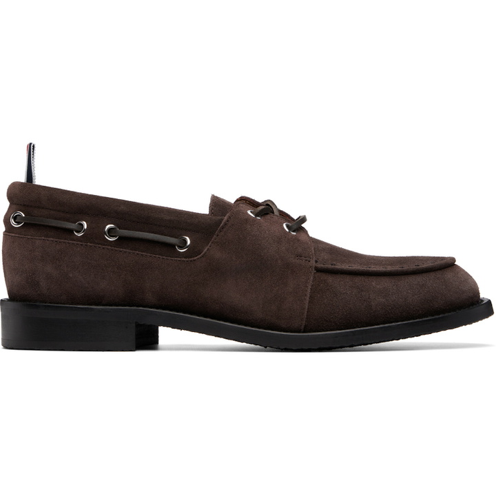 Photo: Thom Browne Brown Calf Suede Boat Shoes