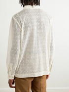 Séfr - Jagou Crocheted Cotton Shirt - Neutrals