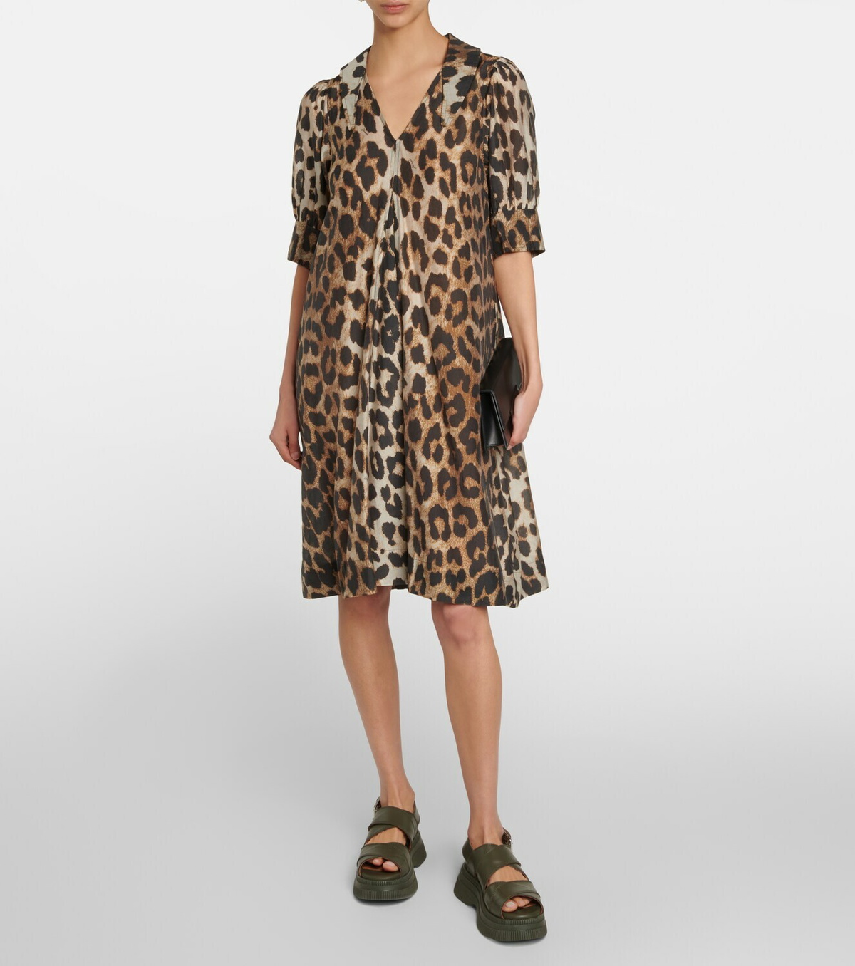 Ganni cedar outlet dress leopard