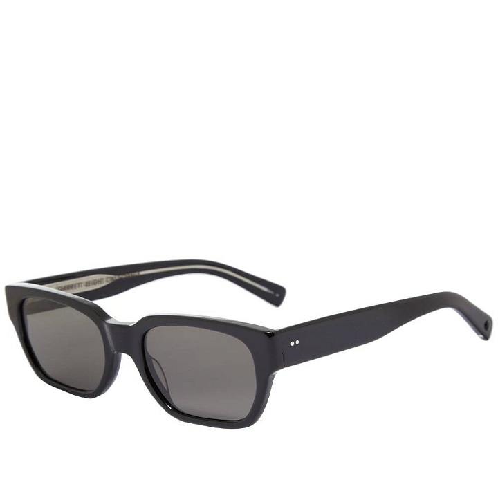 Photo: Garrett Leight Mayan Sunglasses in Black/Semi-Flat Grey