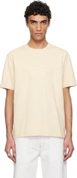 Maison Kitsuné Beige Crafted Profile Fox Comfort T-shirt