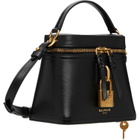 BALMAIN Black Pulse Vanity Leather Bag