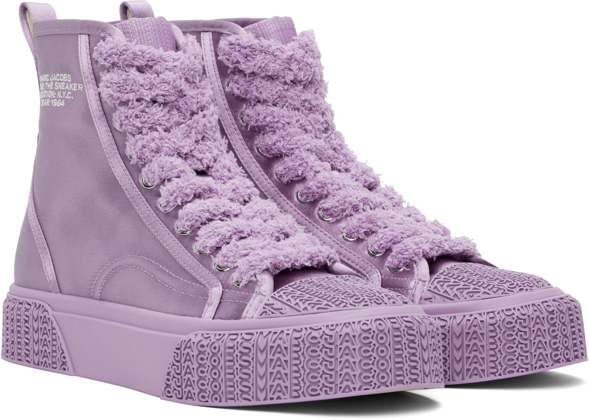 Marc Jacobs Purple 'The High Top Satin' Sneakers Marc Jacobs