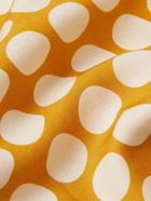 NN07 - Miyagi Camp-Collar Polka-Dot Lyocell and Linen-Blend Shirt - Yellow