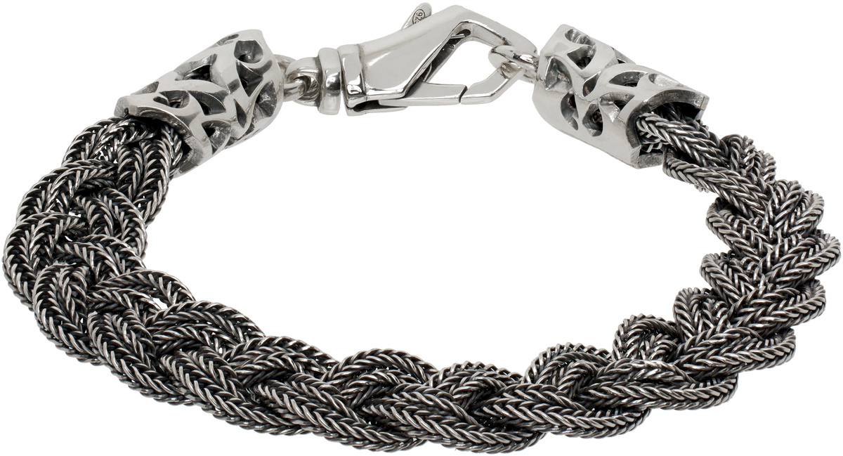 Emanuele Bicocchi Round Braided Silver Necklace main image 1