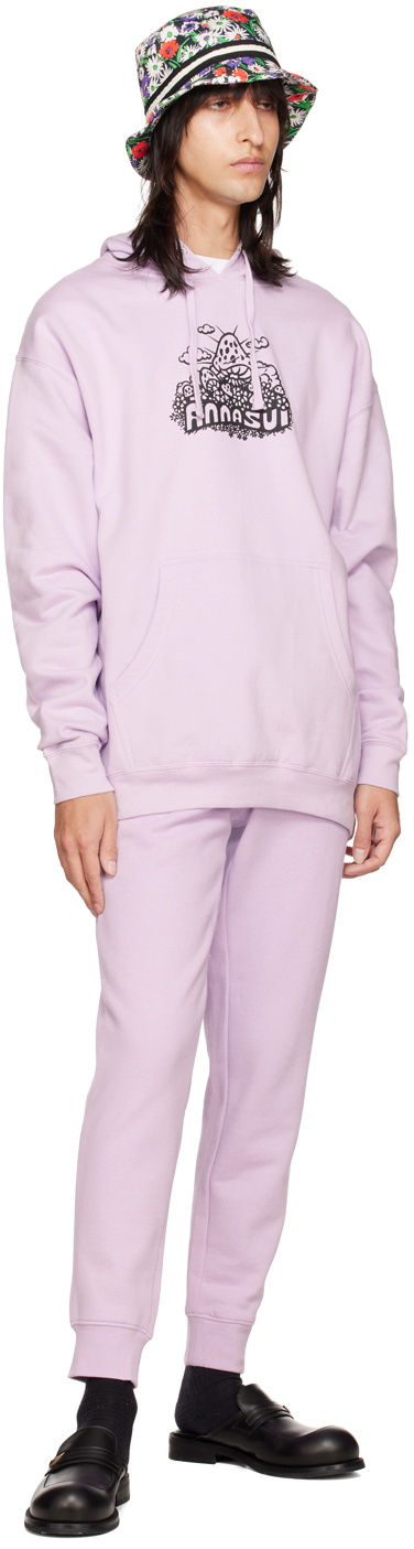 Anna Sui SSENSE Exclusive Purple Mushroom Hoodie