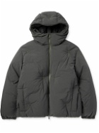 Burberry - Logo-Embroidered Quilted Shell Hooded Down Jacket - Gray